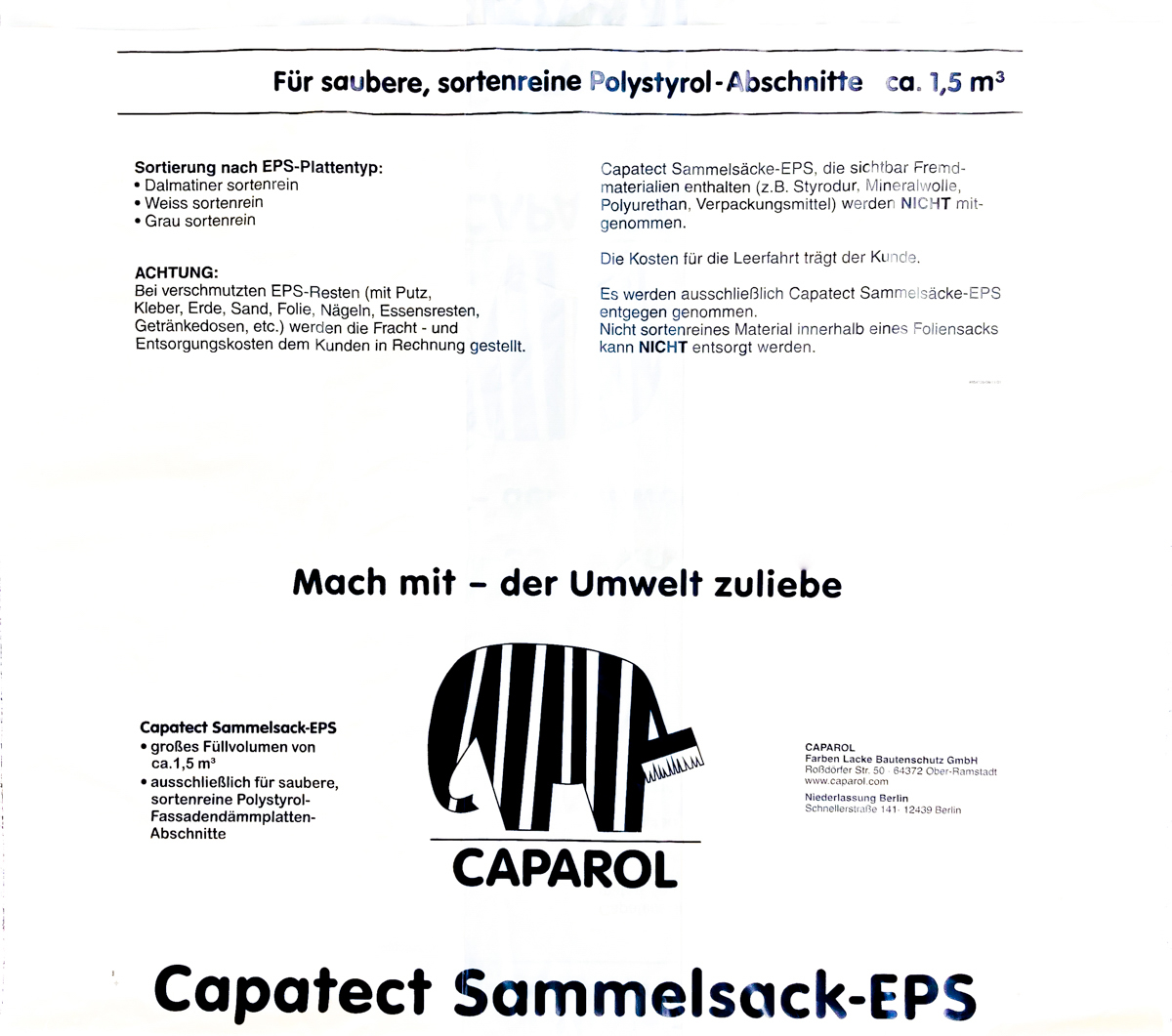 Capatect EPS Sammelsack 1,0 st